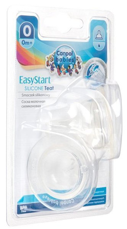 Canpol Babies Smoczki Silikonowe Mini do Butelki Szerokiej EasyStart 2szt. 21/729