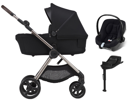 Anex IQ Premium New Transfarmation Wózek Głęboko-Spacerowy Smoky + 	Cybex Aton B2 i-Size Fotelik Samochodowy 0-13kg + Baza One Volcano Black