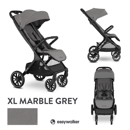 [OUTLET] Easywalker Jackey XL Wózek Spacerowy Kompaktowy z Kołami XL Marble Grey