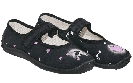 Zetpol Balerinki Kapcie Dziewczęce Julia Czarne Koty Rozmiar 26