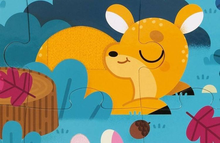 Janod Puzzle Sensoryczne 20 Elementów Leśne Zwierzęta