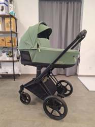 Cybex E-Priam 4.0 Wózek Głęboki Leaf Green Rama Matt Black