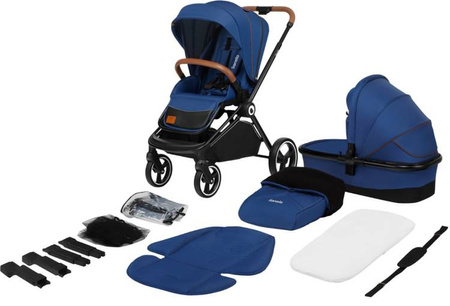 Lionelo Mika Wózek Głęboko-Spacerowy 2w1 Blue Navy