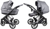 Coletto Craft Wózek Głęboko-Spacerowy 2w1 C-02 Czarno-Srebrna Rama 