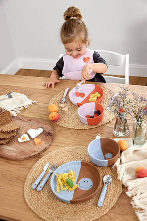 Lassig Talerzyk silikonowy dla dzieci Happy Rascals Heart lavender