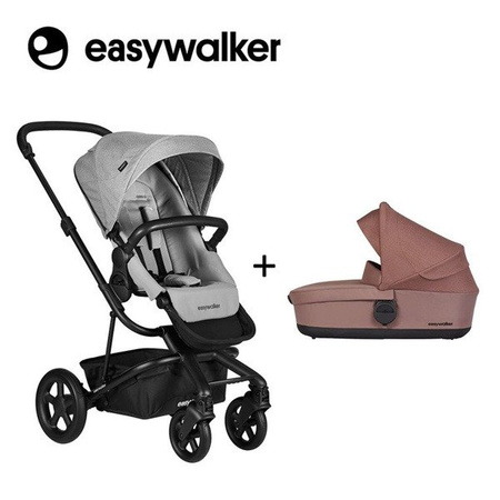 [OUTLET] Easywalker Harvey 2 Wózek głęboko-spacerowy (zawiera stelaż, siedzisko z budką i pałąkiem)  Stone Grey