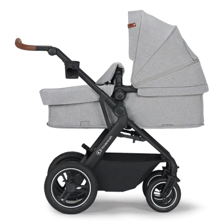 Kinderkraft B-Tour Mink Pro Wózek Głęboko-Spacerowy + Fotelik 0-13 kg Zestaw 3w1 Light Grey