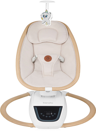 Lionelo Olivia - leżaczek elektryczny, leżaczko-bujaczek dziecięcy Beige Natural