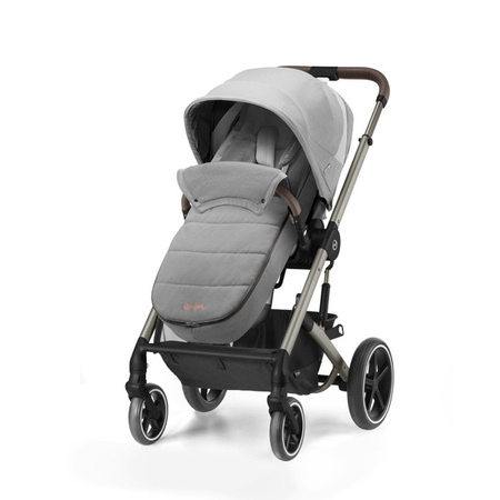 Cybex Balios S Lux Wózek Głęboko-Spacerowy + Cloud G I-Size Fotelik Samochodowy 0-13kg + Osłony Przeciwdeszczowe + Adaptery Lava Grey