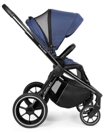 Muuvo Quick 3.0 Wózek Głęboko-Spacerowy Black Chrome z Gondolą XL Zestaw 2w1 Steel Grey