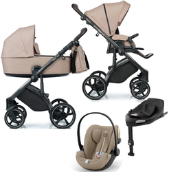 Roan Bass Next Wózek Głęboko-Spacerowy 2w1 + Cybex Cloud G I - Size Fotelik Samochodowy + Baza G