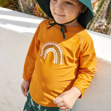 Lassig Koszulka do pływania z długim rękawem przeciwsłoneczna UV60 Splash & Fun Tęcza gold, rozm. 86