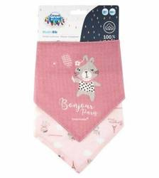 Canpol Babies Pierwszy Śliniak Muślinowy 2 szt Bonjour Paris 26/900 Pink