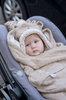 Lodger Fleece Dwuwarstwowa Zimowa Czapeczka z Polaru 1-2 lata Jasnobeżowa Birch