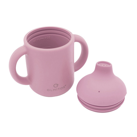Olmitos Zestaw obiadowy silikonowy 7-elem. różowy