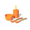 Avanchy La Petite Silikonowy Zestaw Obiadowy Dla Dziecka Orange