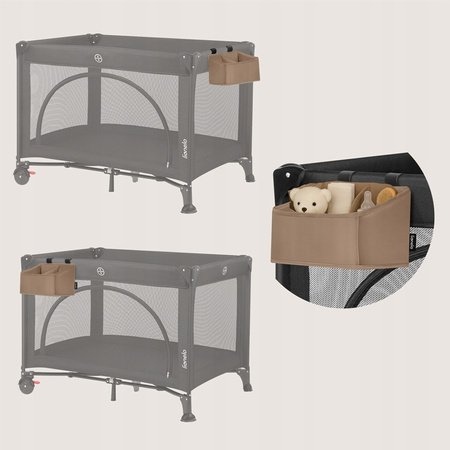 Lionelo Sidepocket Small Organizer na łóżeczko wiszący przybornik Beige