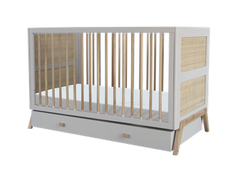 Theo Bebe Marelia Wielofunkcyjne Łóżeczko Ratanowe 70x140cm Moon