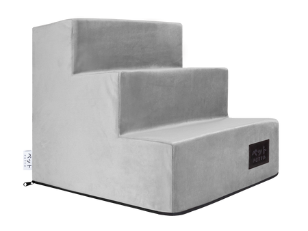 Petto Takai 3 Velvet Schodki Dla Psa Stopnie Szare