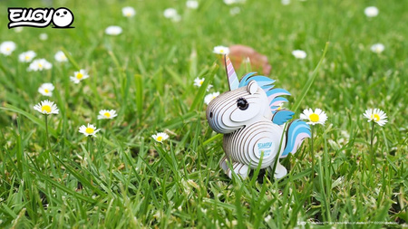 Eugy Eko 3D Układanka Błękitny Jednorożec