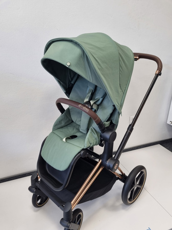[OUTLET] Cybex Priam 4.0 Wózek Głęboko-Spacerowy Rama Rose Gold Leaf Green 