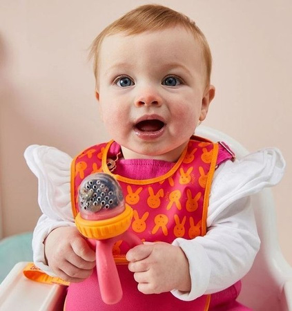 B.box Gryzak Silikonowy do Podawania Pokarmu  Strawberry Shake