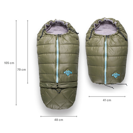 X-Lander X-Warm Ciepły Zimowy Śpiworek Do Wózka 230 G/M Black Night