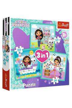 Trefl Puzzle 3w1 Aktywności Gabby