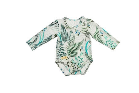 Baby in World Body Niemowlęce Długi Rękaw  Paprocie 68/74
