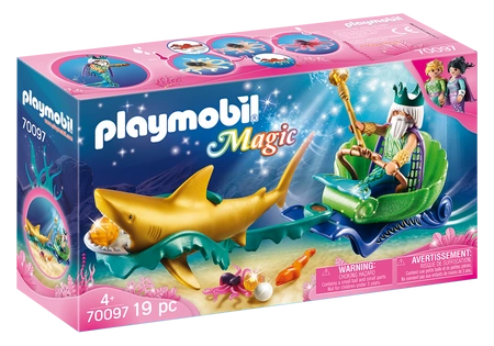 Playmobil 70097 Król mórz w powozie z rekinem