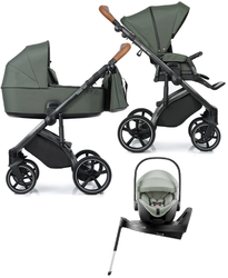 Roan Bass Next Wózek Głęboko-Spacerowy + Britax Romer Baby-Safe Pro Fotelik Samochodowy 0-13kg + Baza
