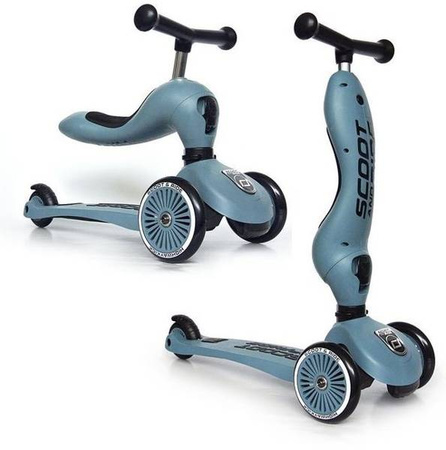 [OUTLET] Scootandride Highwaykick 1 Jeździk i Hulajnoga 2w1 1-5 Lat Steel