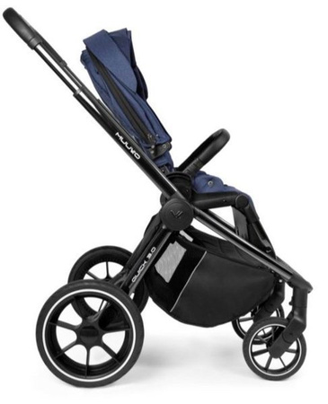 Muuvo Quick 3.0 Wózek Głęboko-Spacerowy Black Chrome z Gondolą XL Zestaw 2w1 Steel Grey