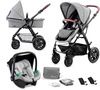 KinderKraft Moov Wózek Głęboko-Spacerowy 3w1 Grey