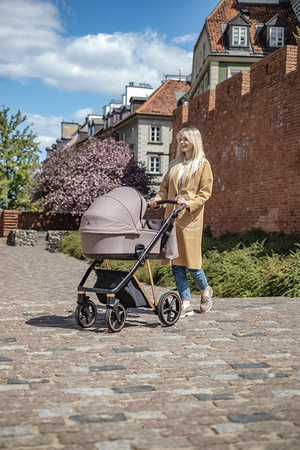 Roan Ivi 2.0 Vintage Wózek Głęboko-Spacerowy Lobster + Cybex Aton B2 i-Size Fotelik Samochodowy 0-13kg + Baza One Volcano Black