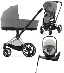 Cybex Priam 4.0 Wózek Głęboko-Spacerowy + Britax Romer Baby-Safe Pro Fotelik Samochodowy 0-13kg + Baza