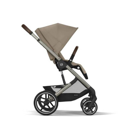 Cybex Balios S Lux 2.0 Wózek Głęboko-Spacerowy Almond Beige + Cloud G I-Size Fotelik Samochodowy 0-13kg + Baza G + Folie Przeciwdeszczowe + Adaptery
