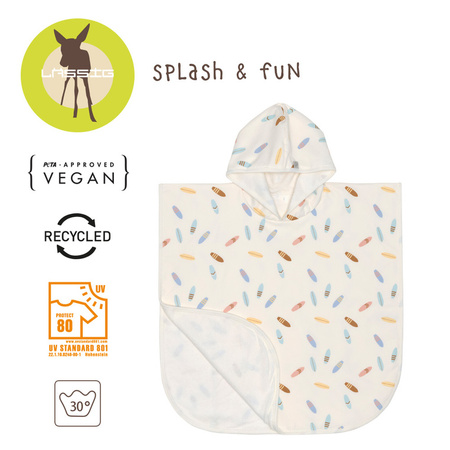 Lassig Poncho dla dzieci z filtrem UV80 Splash & Fun Deski surfingowe sea salt