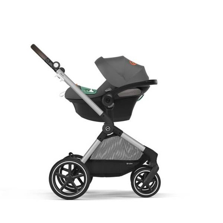 Cybex Eos Lux Wózek Głęboko-Spacerowy Rama Srebrna Lava Grey 