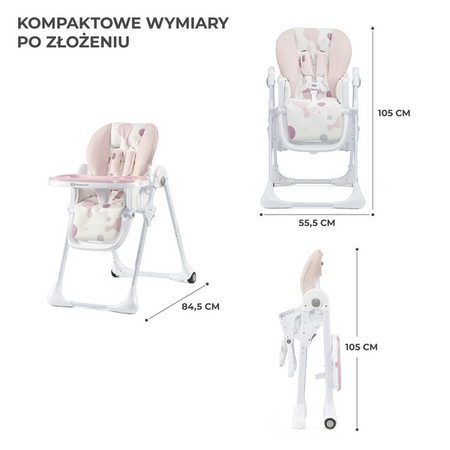 Kinderkraft Krzesełko do Karmienia Yummy Pink