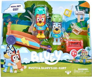 Moose Bluey I Rusty Gokart Pojazd Figurki Akcesoria Pieski Narzędzia