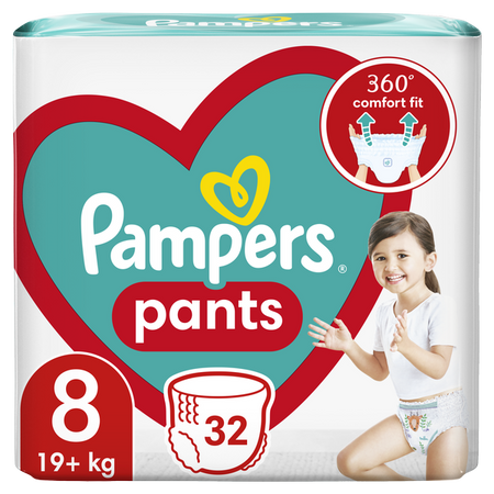 Pampers Pants Pieluchomajtki Rozmiar 8, 32 Sztuki