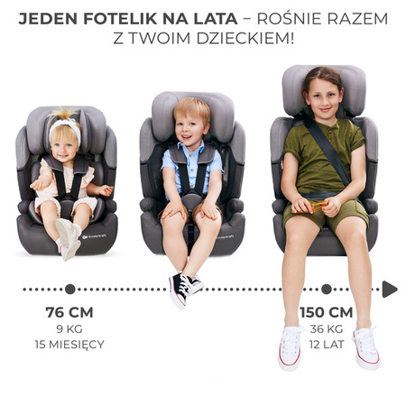 Kinderkraft Comfort Up I-Size Fotelik Samochodowy 9-36 kg Różowy