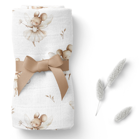 Bocioland Pieluszka Bambusowa 75x75cm Myszki