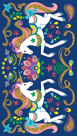 Janod Zestaw kreatywny Magiczny brokat Jednorożce 7+