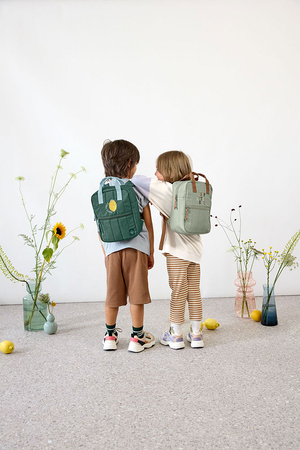 Lassig Plecak mini kwadratowy Little Gang Lemon dark green