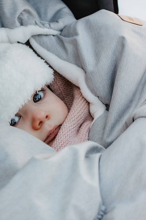 Beaba Śpiwór zimowy do wózka 6-24m Heather grey