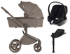 Anex Flo Wózek Głęboko-Spacerowy Yuki + Cybex Aton B2 i-Size Fotelik Samochodowy 0-13kg + Baza One Volcano Black	