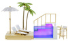 Rainbow High Color Change & Beach Club Playset Basen Zmieniający Kolor