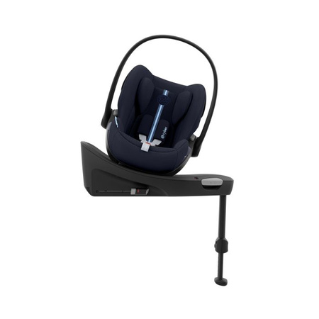 Cybex E-Gazelle S Wspomagany Wózek Spacerowy Rama Srebrna Ocean Blue + Fotelik Cybex Cloud G I - Size Fotelik + Baza G + Adaptery